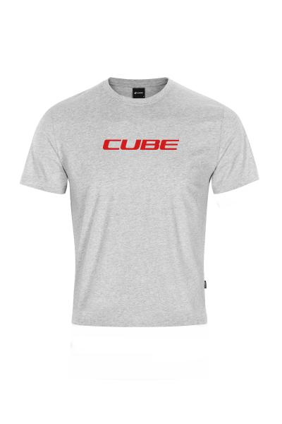 CUBE JUNIOR Organic T-Shirt Logo grey melange
